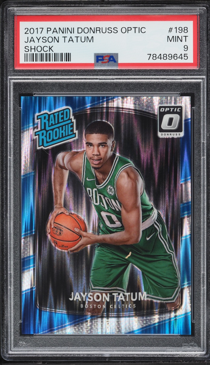 2017 Donruss Optic Shock Jayson Tatum ROOKIE #198 PSA 9 MINT