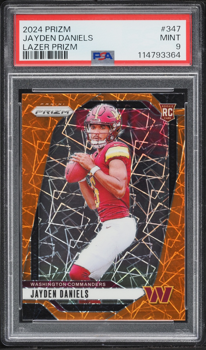 2024 Panini Prizm Lazer Jayden Daniels ROOKIE #347 PSA 9 MINT