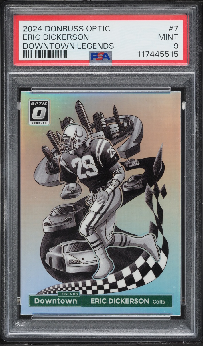 2024  Donruss Optic Downtown Legends Eric Dickerson #7 PSA 9 MINT