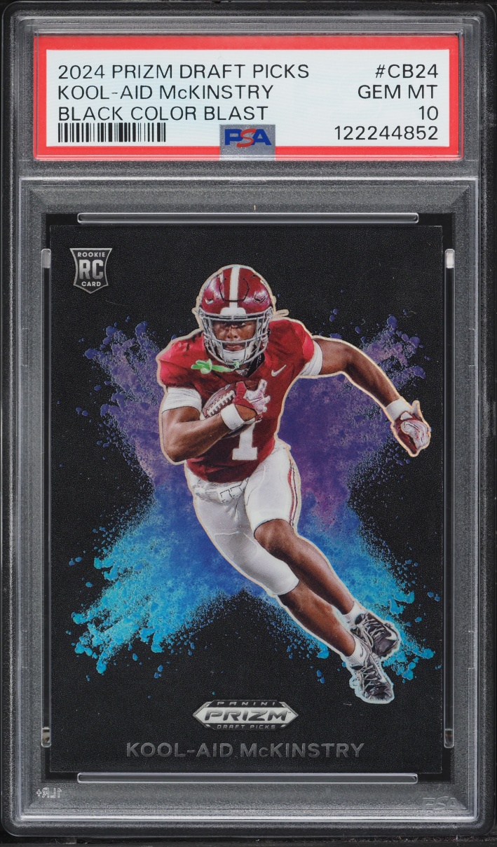 2024 Panini Prizm Draft Picks Black Colorblast Kool-Aid McKinstry ROOKIE #CB-24 PSA 10 GEM MINT