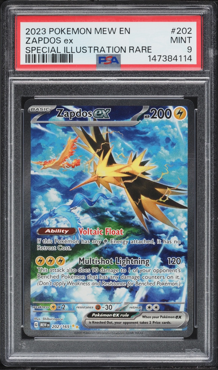 2023 Pokemon Scarlet & Violet 151 SIR Zapdos ex #202 PSA 9 MINT