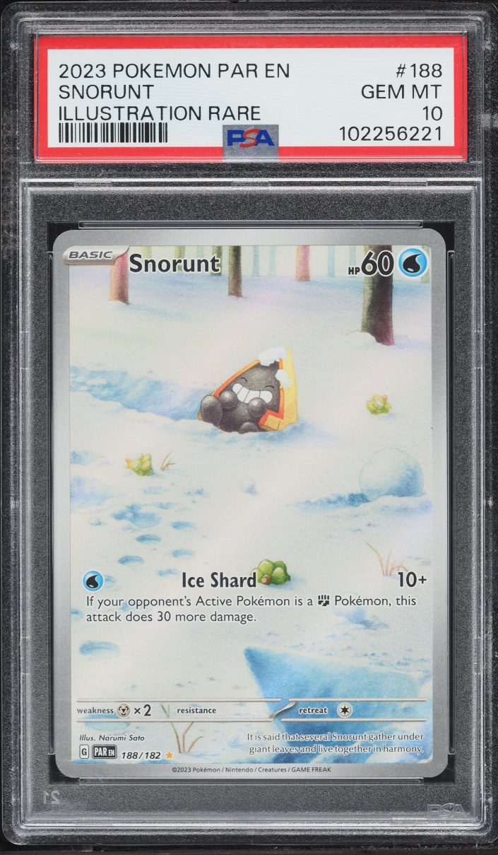 2023 Pokemon Scarlet & Violet Paradox Rift IR Snorunt #188 PSA 10 GEM MINT