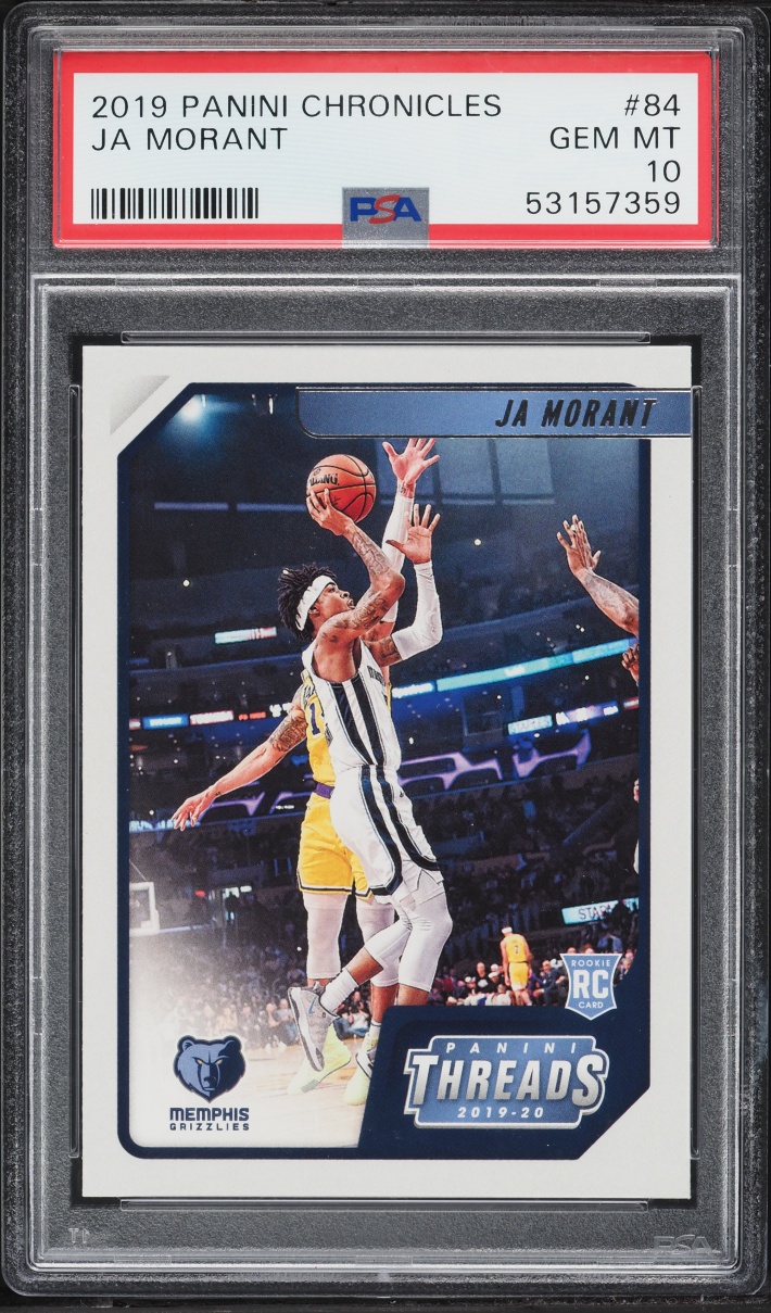 2019 Panini Chronicles Threads Ja Morant ROOKIE #84 PSA 10 GEM MINT