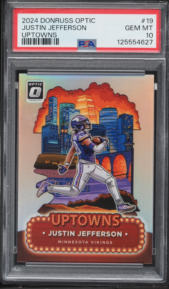 2024 Donruss Optic Uptowns Prizm Justin Jefferson #19 PSA 10 GEM MINT
