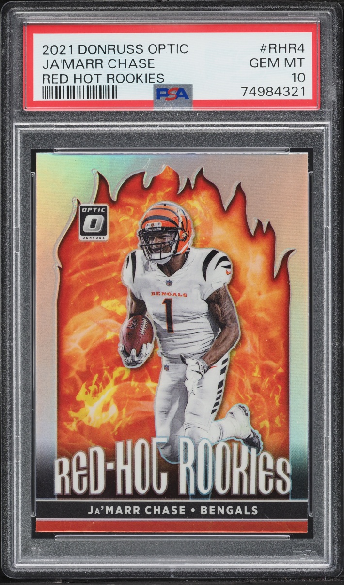 2021 Donruss Optic Red Hot Rookies Ja'marr Chase ROOKIE #RHR-4 PSA 10 GEM MINT
