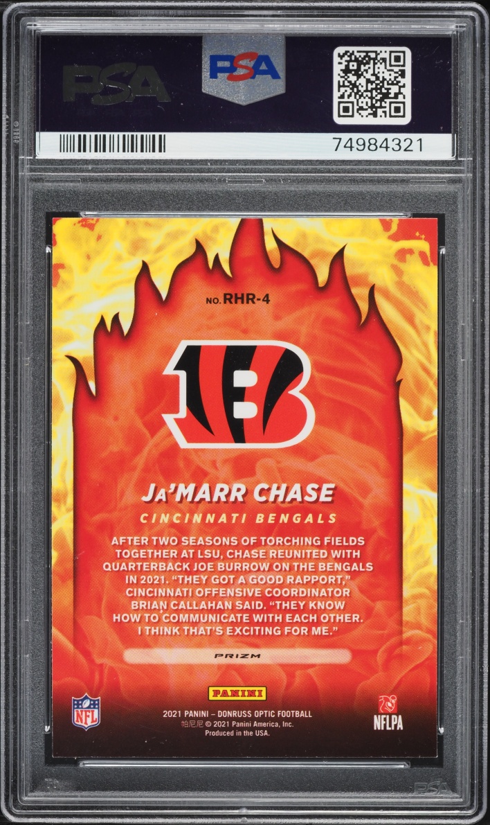 2021 Donruss Optic Red Hot Rookies Ja'marr Chase ROOKIE #RHR-4 PSA 10 GEM MINT