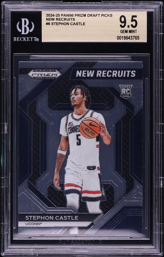 2024 Panini Prizm Draft Picks New Recruits Stephon Castle ROOKIE #6 BGS 9.5 GEM MINT