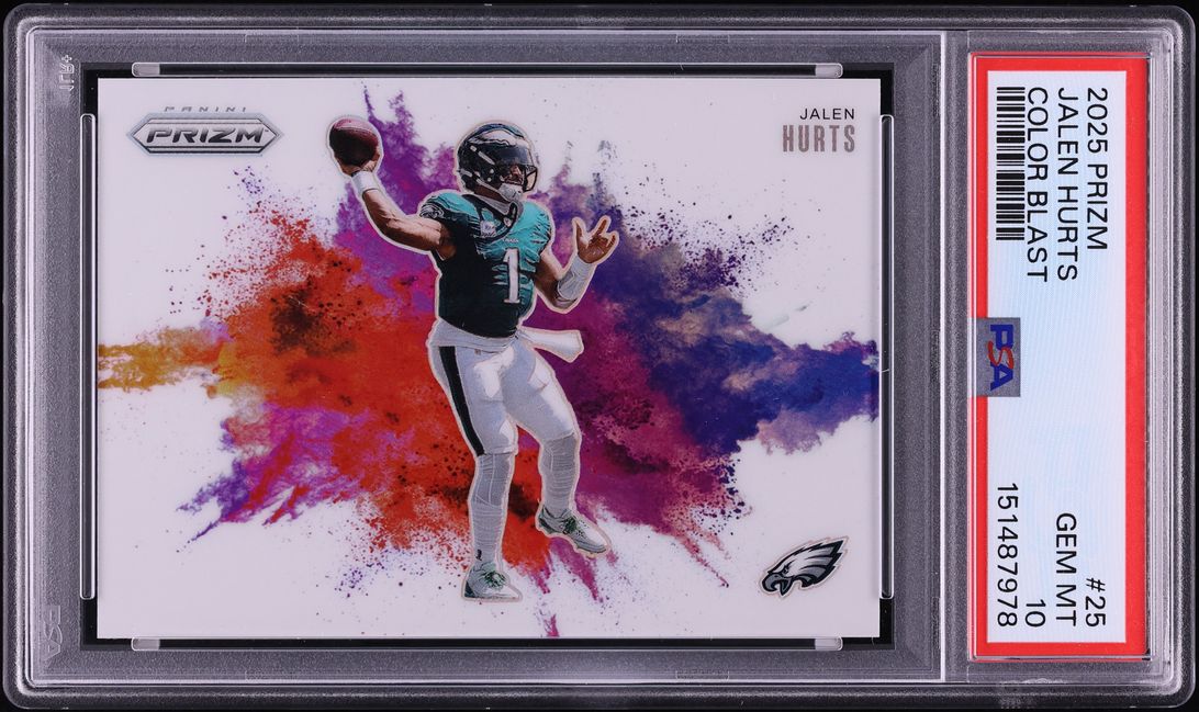 2025 Panini Prizm Color Blast Jalen Hurts #25 PSA 10 GEM MINT