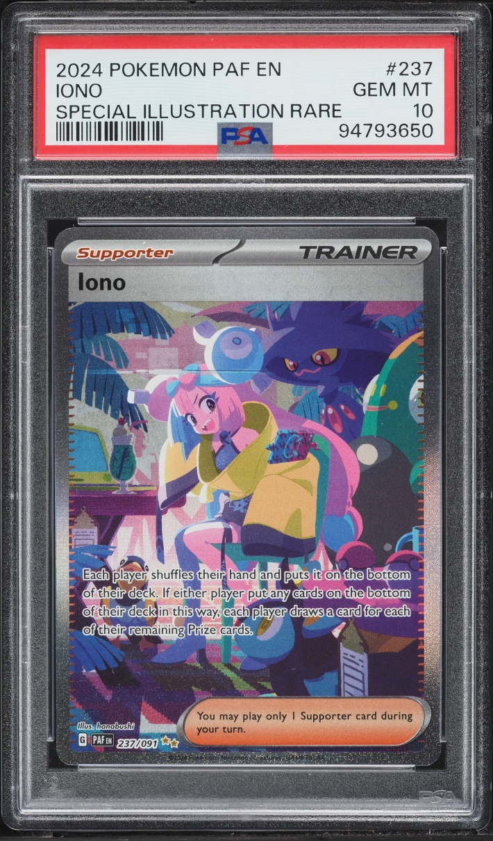 2024 Pokemon Scarlet & Violet Paldean Fates SIR Iono #237 PSA 10 GEM MINT