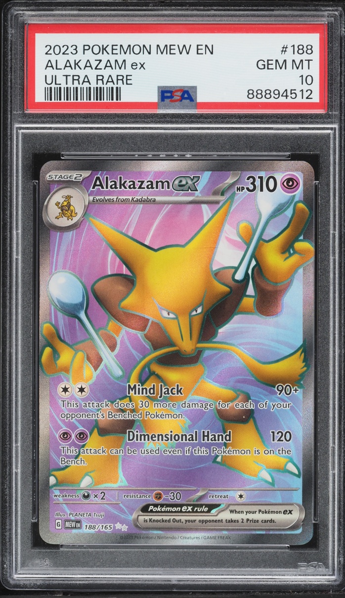 2023 Pokemon Scarlet & Violet 151 Full Art Alakazam EX #188 PSA 10 GEM MINT