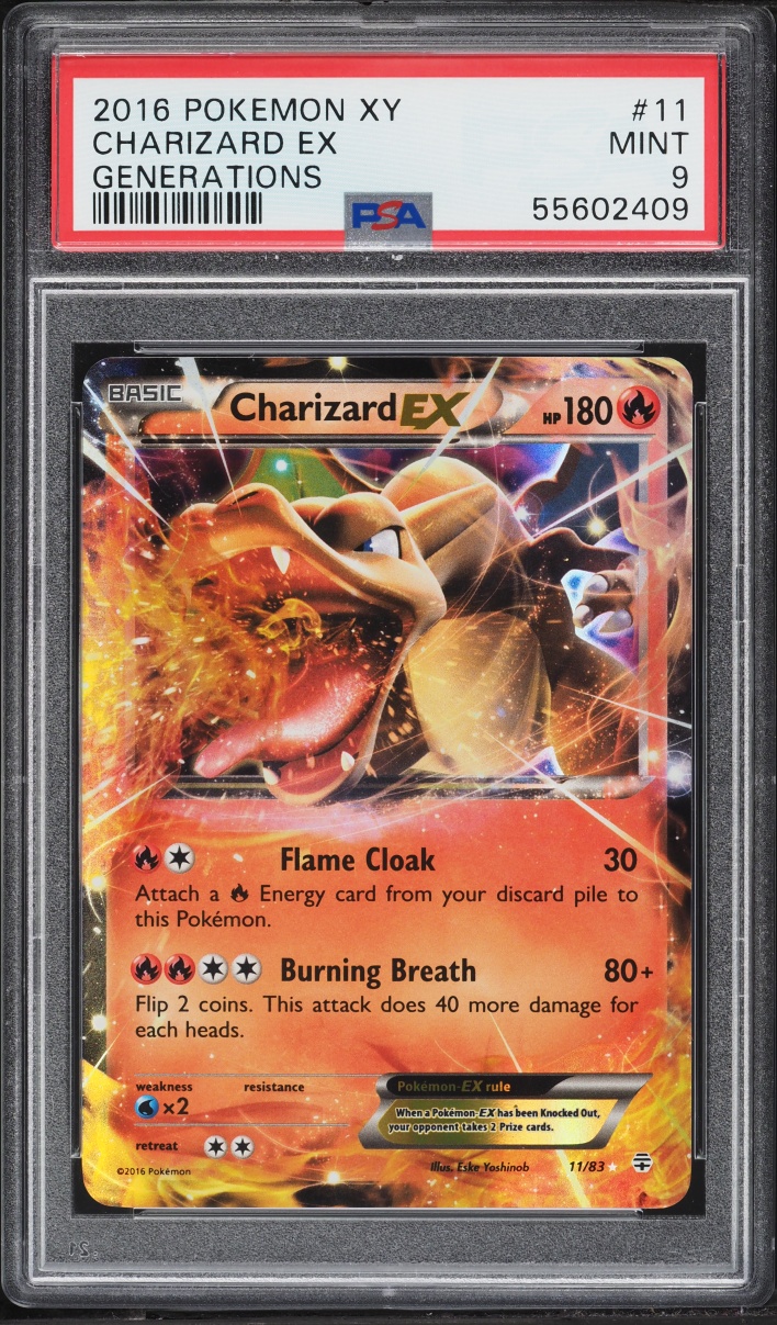 2016 Pokemon XY Generations Holo Charizard EX #11 PSA 9 MINT