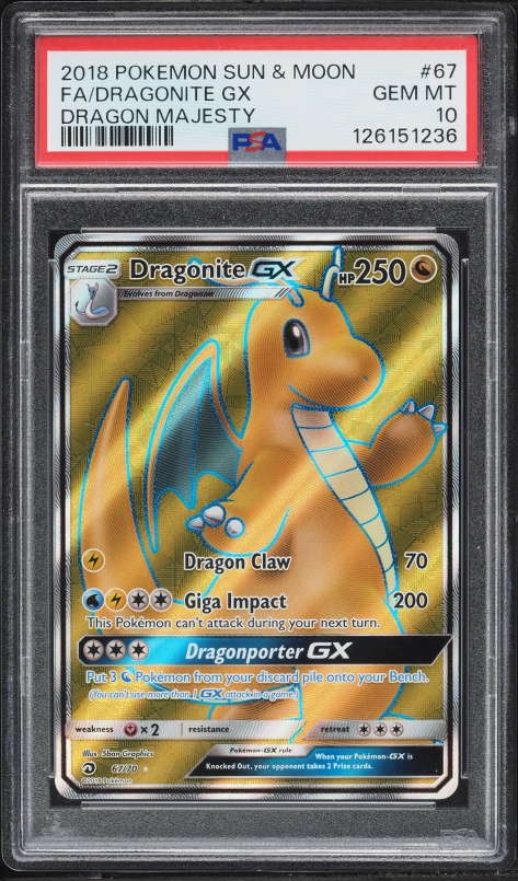 dragonite gx pokemon card value Singles - - SM156 - Secret Rare - Full Art Pokmon Dragonite GX (SM156) [Sun &