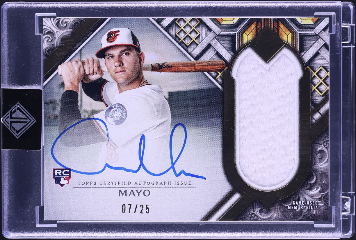 2025 Topps Transcendent Collection Coby Mayo ROOKIE PATCH AUTO /25 #TCAR-CM