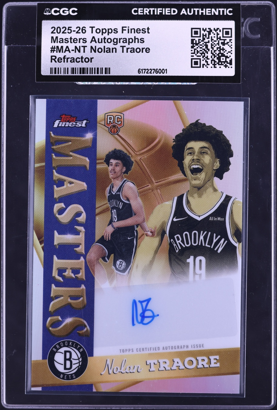 2025 Finest Masters Refractor Nolan Traore ROOKIE AUTO #MA-NT CGC AUTH