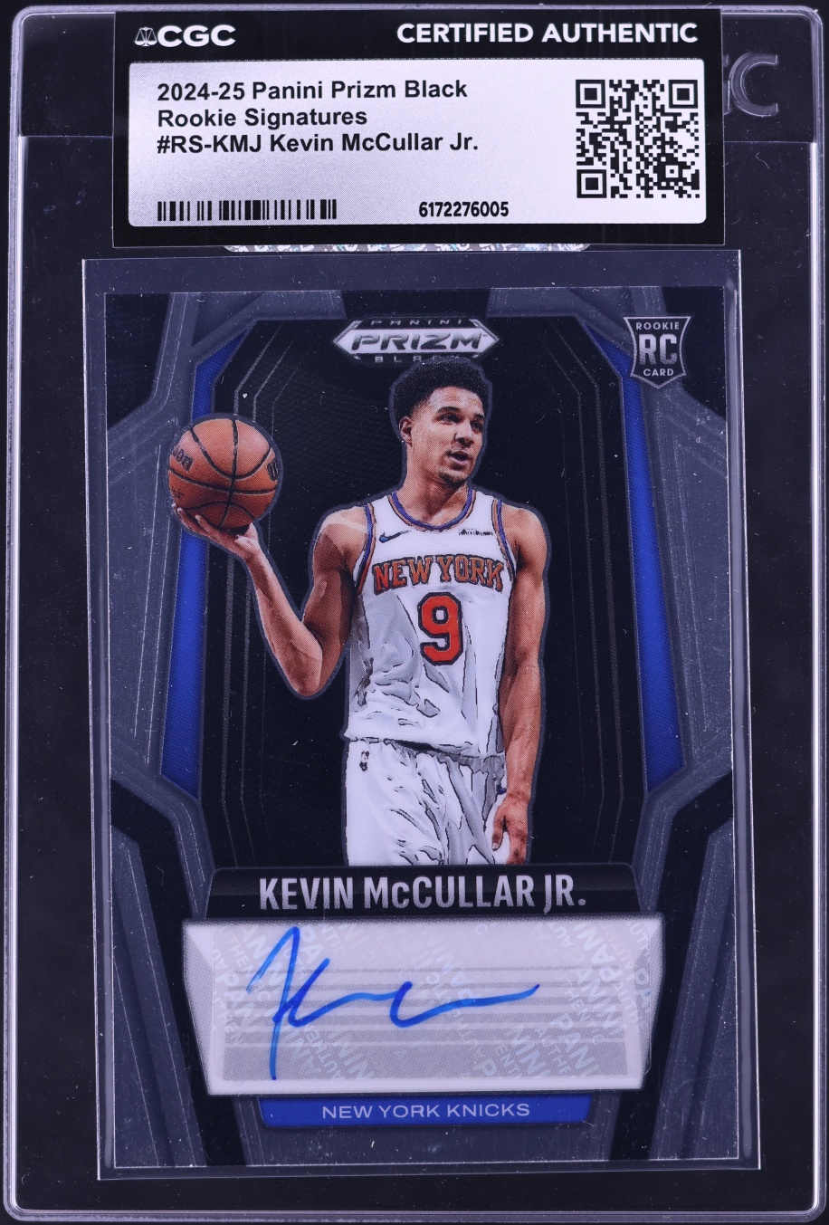 2024 Panini Prizm Black Kevin McCullar Jr. ROOKIE AUTO #RS-KMJ CGC AUTH