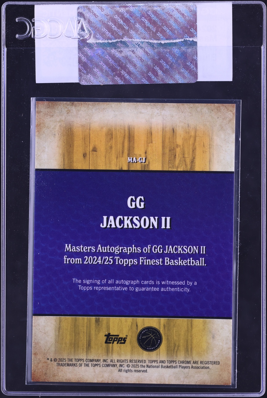 2024 Finest Masters Blue Xfractor GG Jackson II AUTO /99 #MA-GJ CGC AUTH