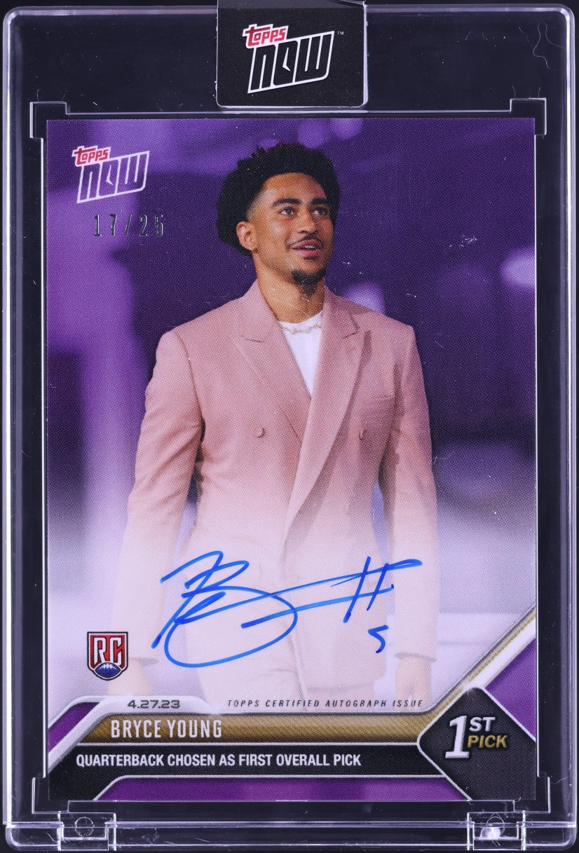 2023 Topps Now Draft Purple Bryce Young ROOKIE AUTO /25 #D-1A