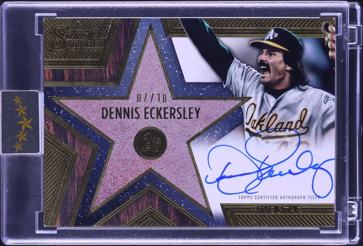 2025 Topps Five Star Stars & Stiches Gold Dennis Eckersley AUTO /10 #SS-DE