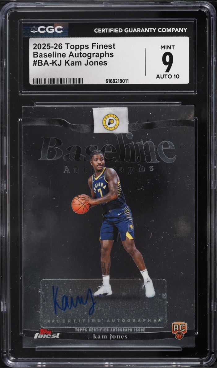 2025 Finest Baseline Kam Jones ROOKIE AUTO #BA-KJ CGC 9 MINT