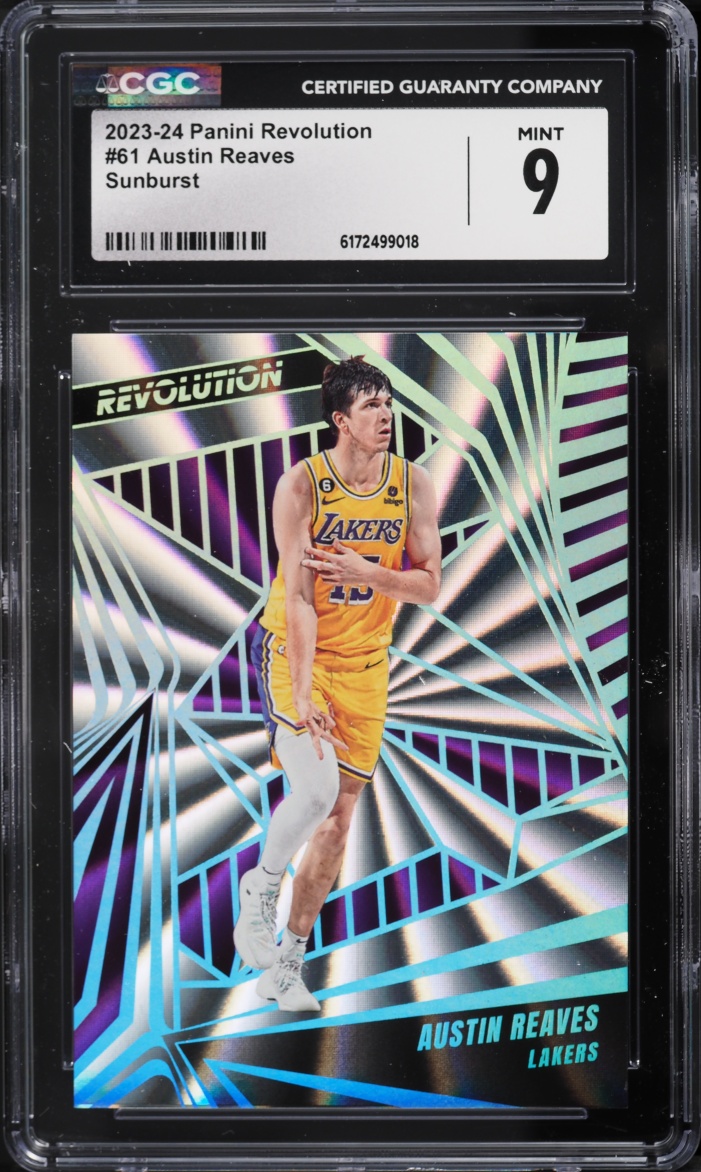 2023 Panini Revolution Sunburst Austin Reaves /75 #61 CGC 9 MINT
