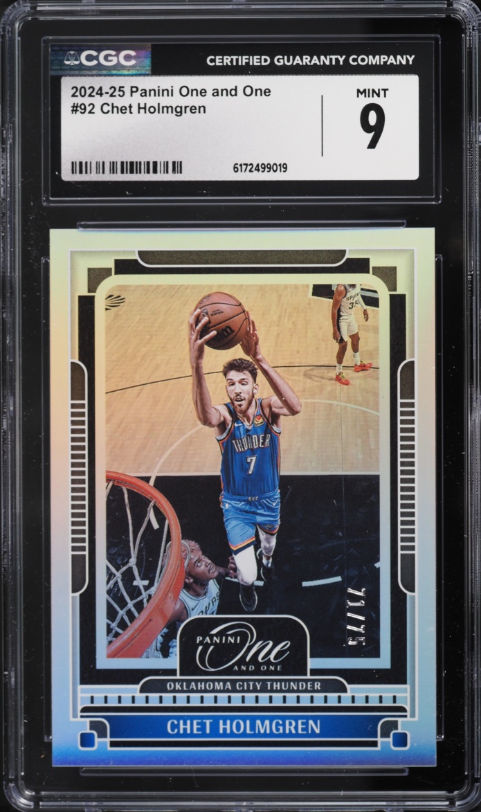 2024 Panini One And One Chet Holmgren /75 #92 CGC 9 MINT