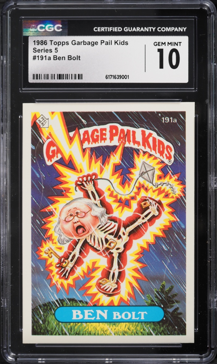 1986 Topps Garbage Pail Kids Series 5 Ben Bolt #191a CGC 10 GEM MINT