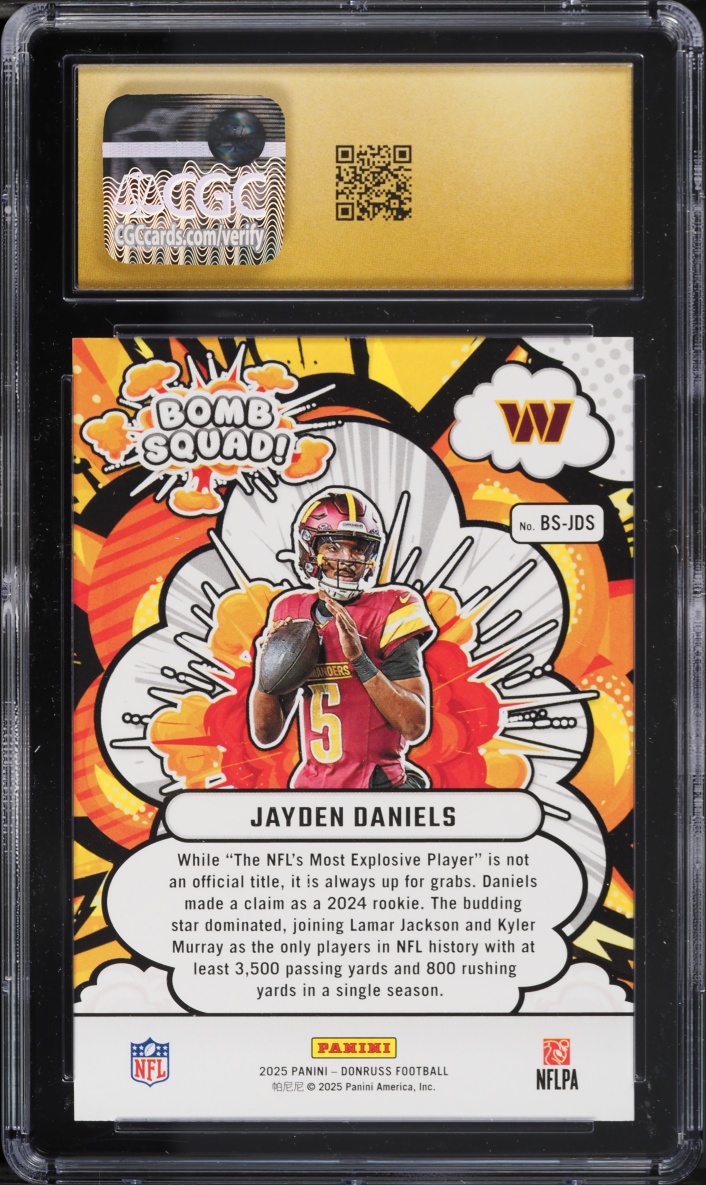 2025 Donruss Bomb Squad! Jayden Daniels #BS-JDS CGC 10 PRISTINE