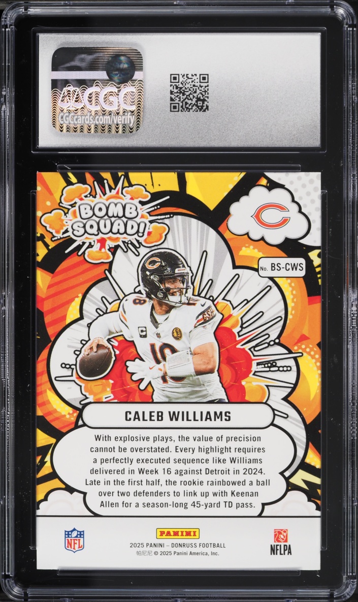 2025 Donruss Bomb Squad Caleb Williams #BS-CWS CGC 9 MINT