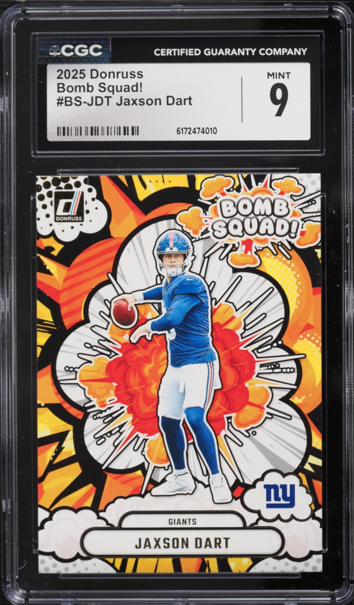 2025 Donruss Bomb Squad Jaxson Dart ROOKIE #BS-JDT CGC 9 MINT