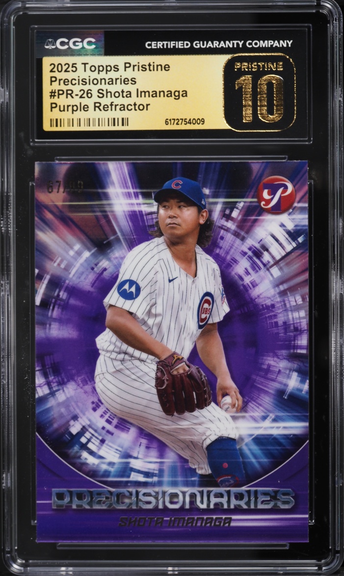 2025 Topps Pristine Precisionaries Purple Refractor Shota Imanaga /99 #PR-26 CGC 10 PRISTINE