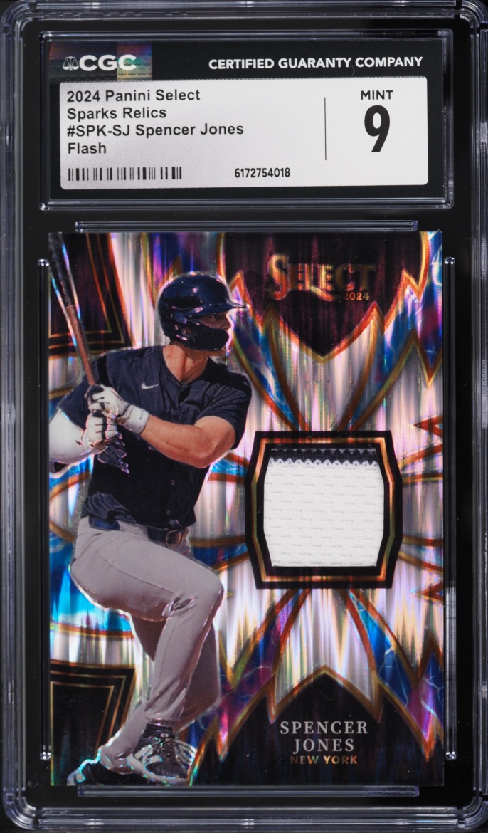 2024 Select Sparks Relics Flash Spencer Jones PATCH #SPK-SJ CGC 9 MINT