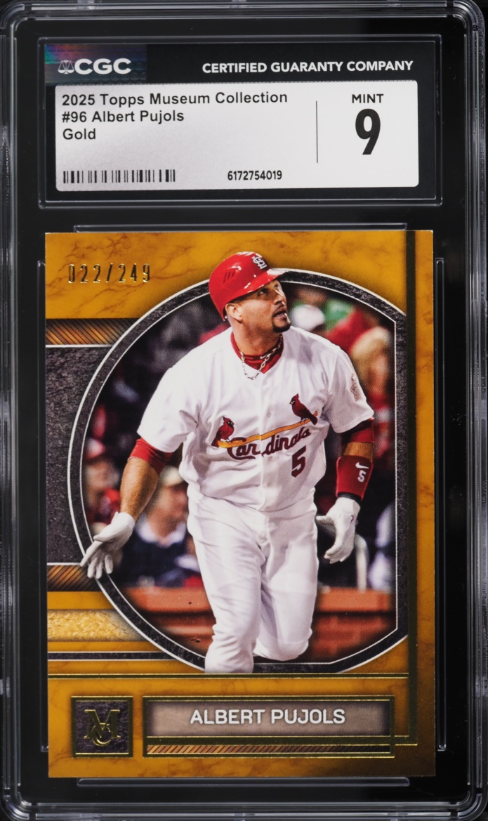 2025 Topps Museum Collection Gold Albert Pujols /249 #96 CGC 9 MINT