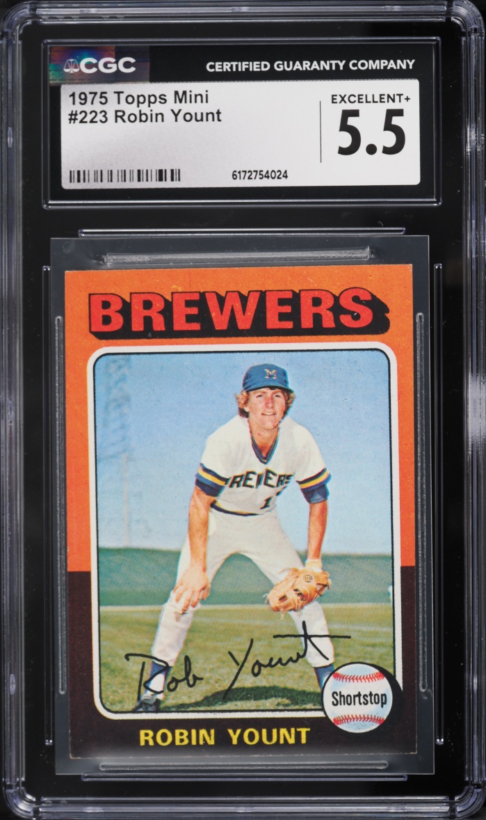 1975 Topps Robin Yount ROOKIE #223 CGC 5.5 EX+