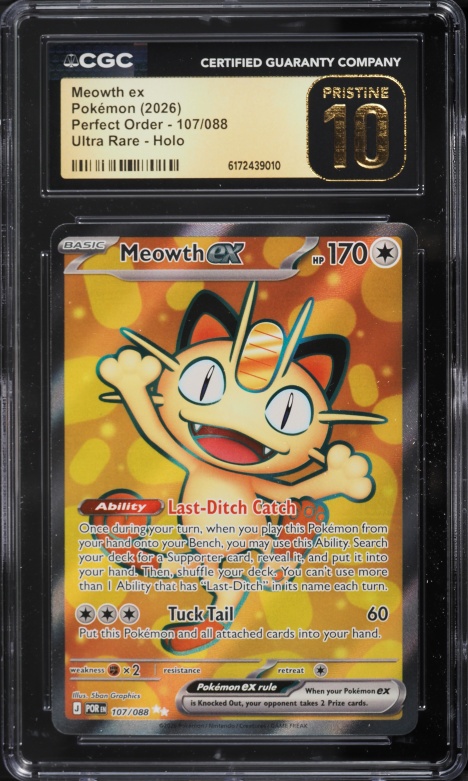 2026 Pokemon Perfect Order Special Illustration Rare Meowth Ex