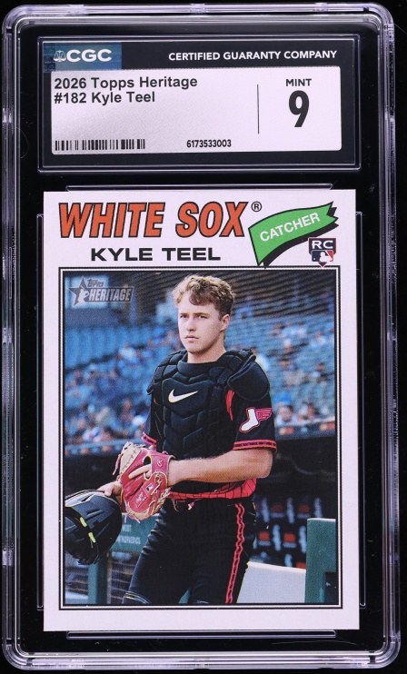 2026 Topps Heritage Kyle Teel ROOKIE #182 CGC 9 MINT