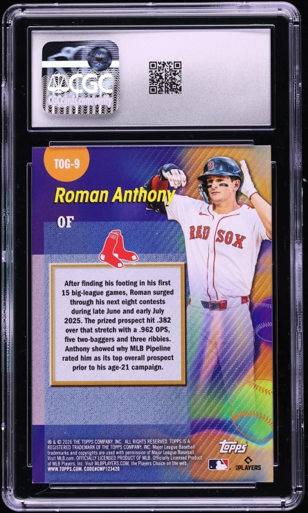 2026 Topps Titans Of The Game Roman Anthony ROOKIE #TOG-9 CGC 9 MINT