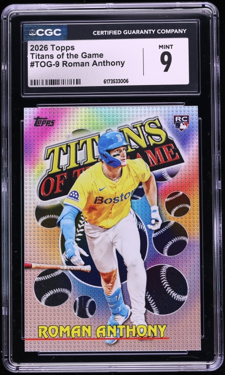 2026 Topps Titans Of The Game Roman Anthony ROOKIE #TOG-9 CGC 9 MINT