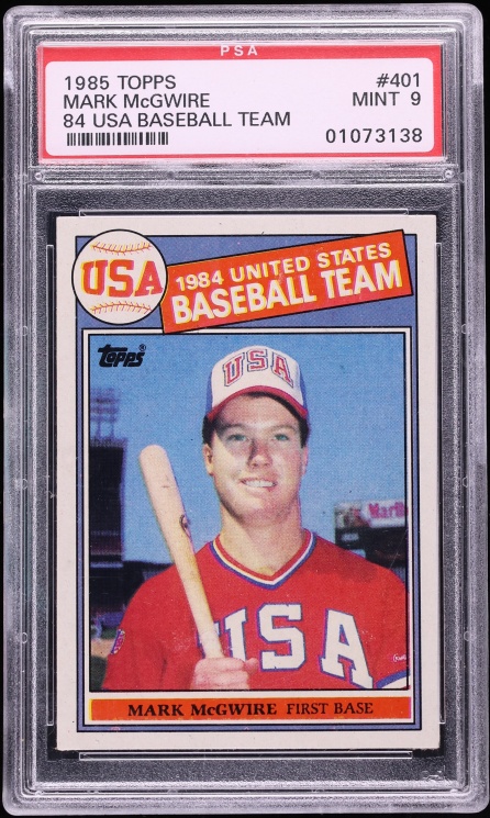 1985 Topps Mark McGwire ROOKIE #401 PSA 9 MINT