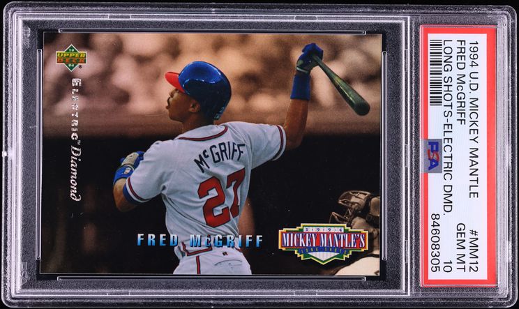 1994 Upper Deck Mickey Mantle Long Shots Electric Diamond Fred McGriff PSA 10