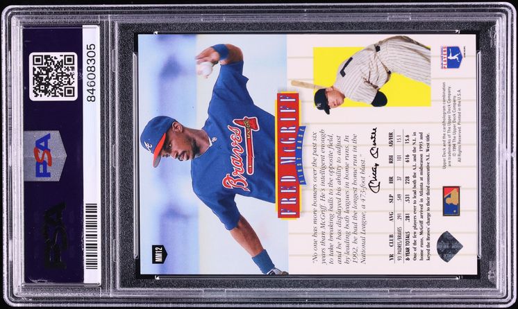 1994 Upper Deck Mickey Mantle Long Shots Electric Diamond Fred McGriff PSA 10