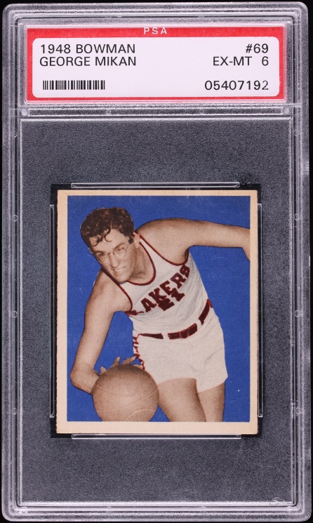 1948 Bowman Basketball George Mikan ROOKIE #69 PSA 6 EXMT