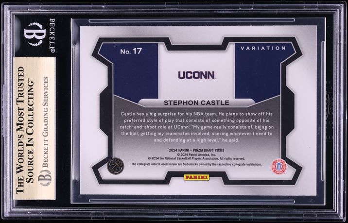2024 Panini Prizm Draft Picks Variation Stephon Castle ROOKIE #17 BGS 9.5 GEM MINT