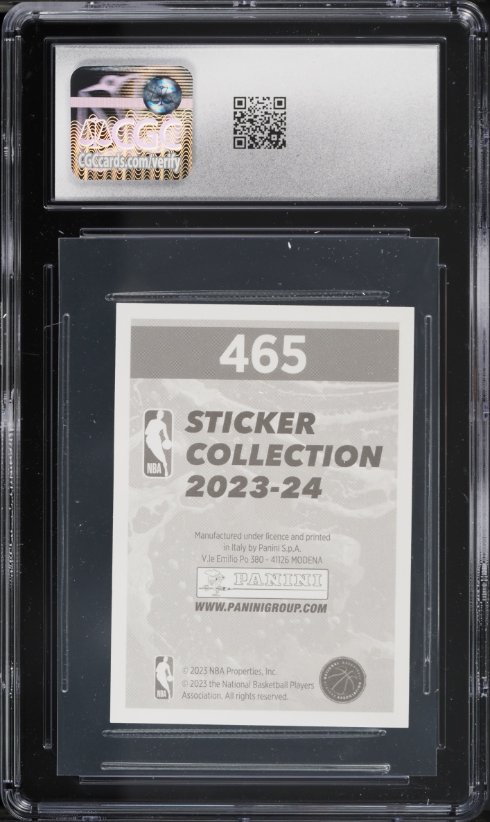 2023 Panini NBA Stickers Victor Wembanyama ROOKIE #465 CGC 8.5 NM-MT+