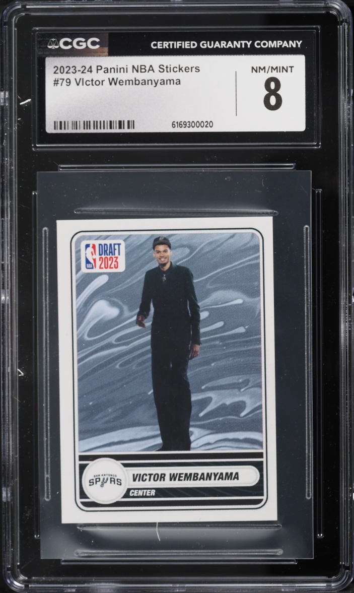 2023 Panini NBA Stickers VIctor Wembanyama #79 CGC 8 NM-MT