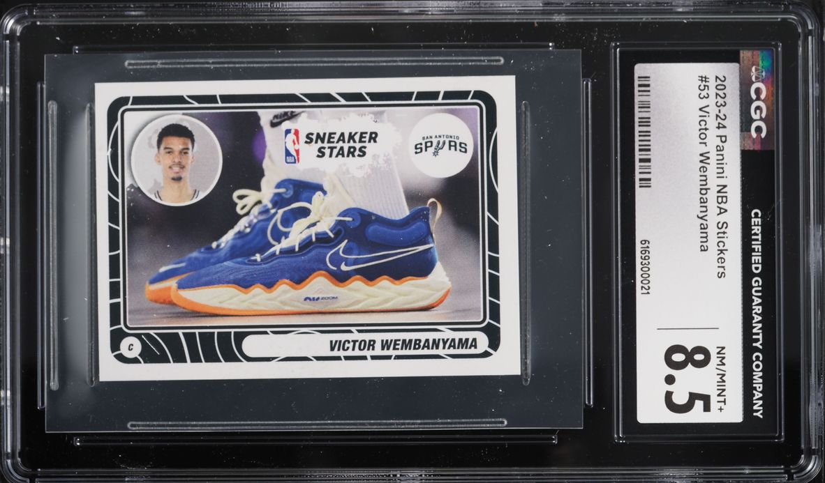 2023 Panini NBA Stickers Victor Wembanyama #53 CGC 8.5 NM-MT+
