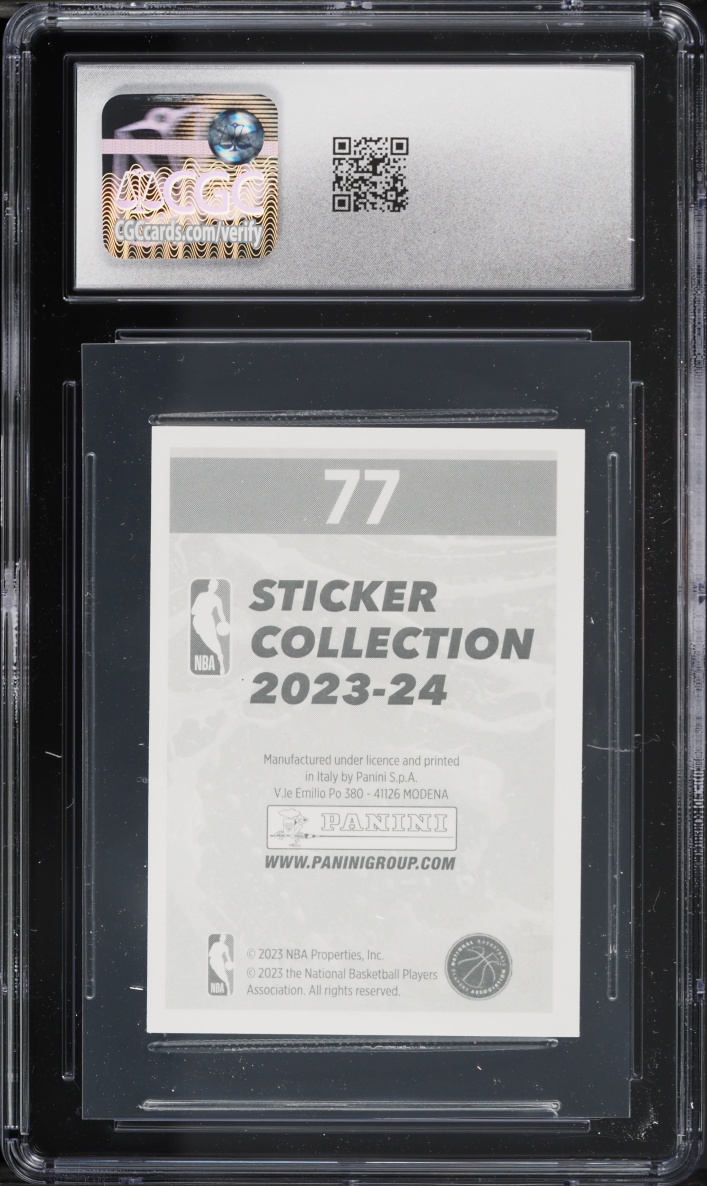 2023 Panini NBA Stickers Victor Wembanyama ROOKIE #77 CGC 9 MINT