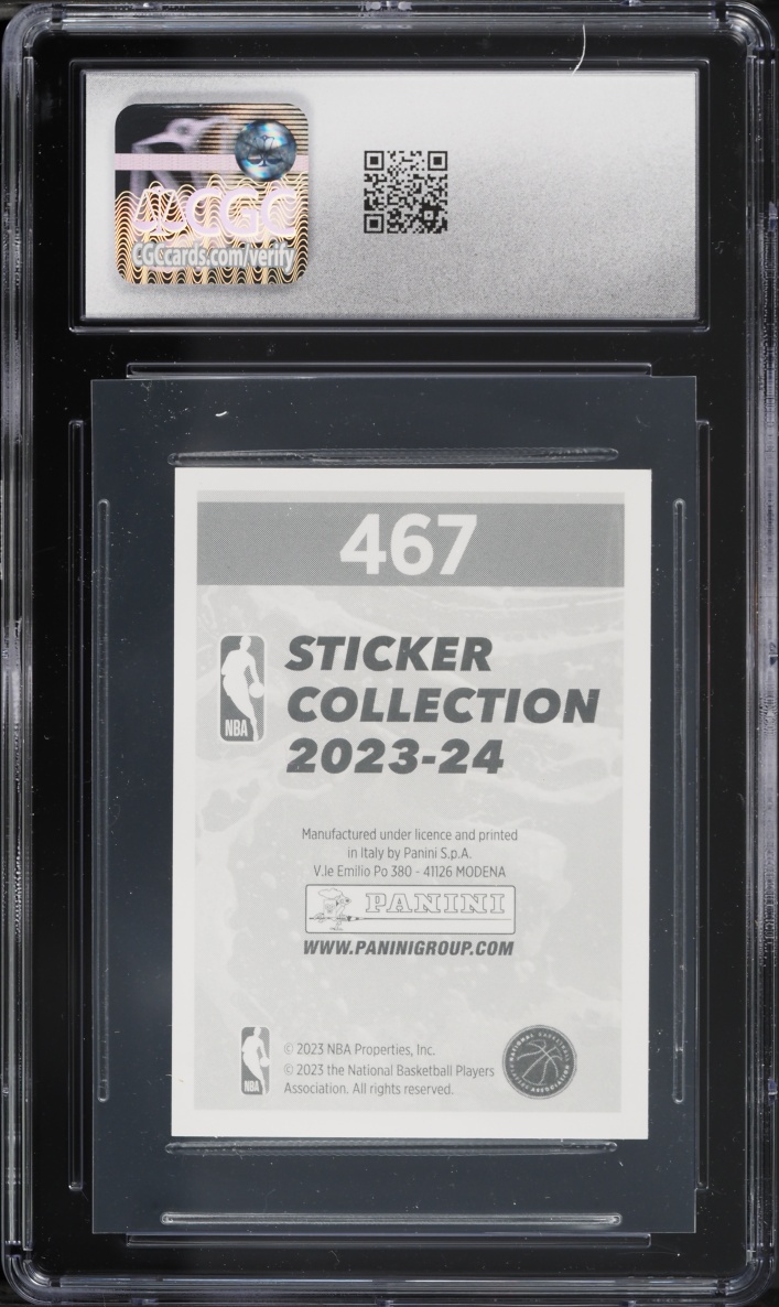 2023 Panini NBA Stickers Victor Wembanyama ROOKIE #467 CGC 9.5 MINT+