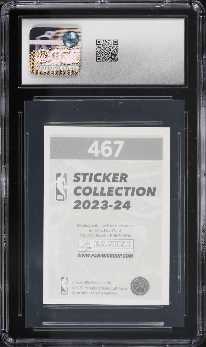 2023 Panini NBA Stickers Victor Wembanyama ROOKIE #467 CGC 9 MINT