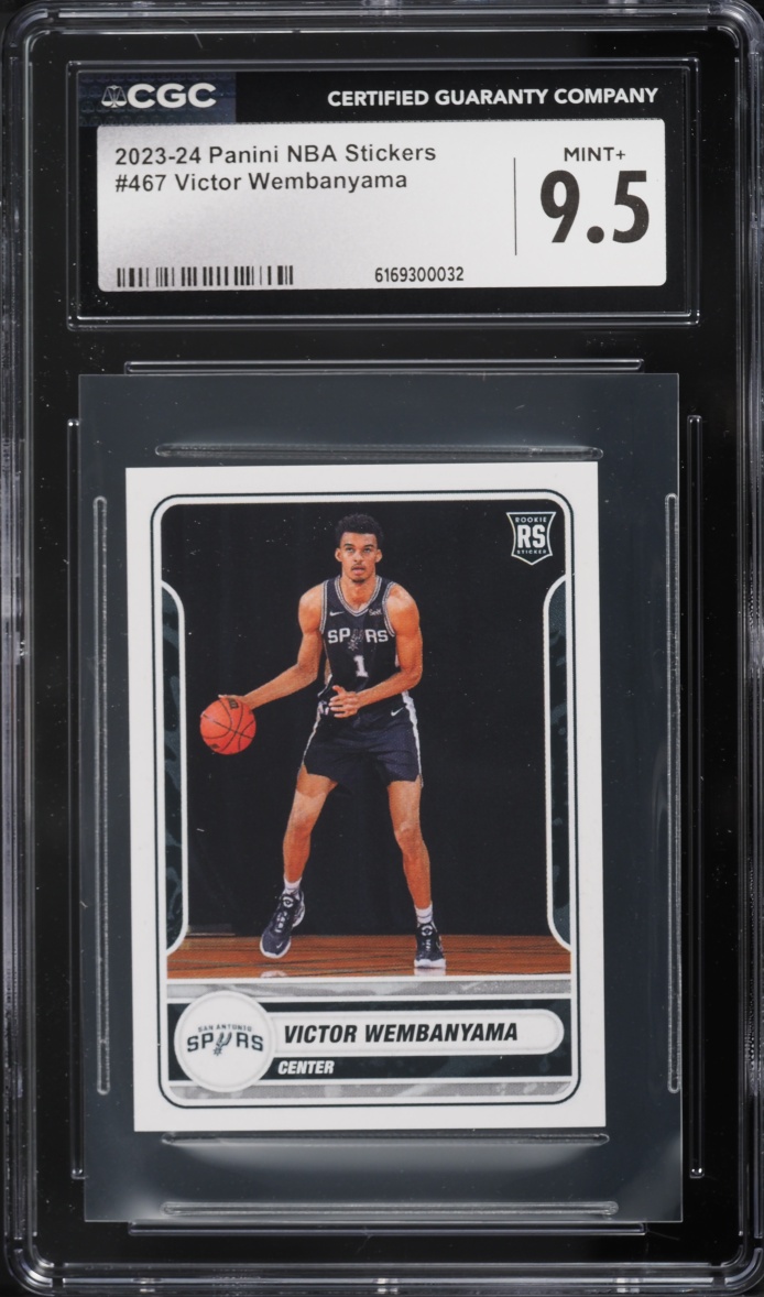 2023 Panini NBA Stickers Victor Wembanyama ROOKIE #467 CGC 9.5 MINT+