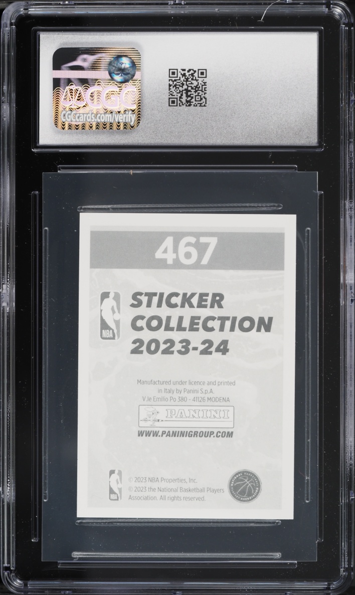 2023 Panini NBA Stickers Victor Wembanyama ROOKIE #467 CGC 9.5 MINT+
